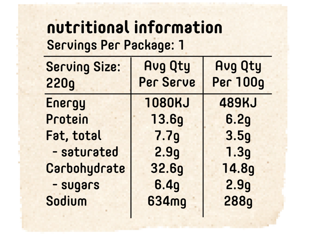 Nutritional Information