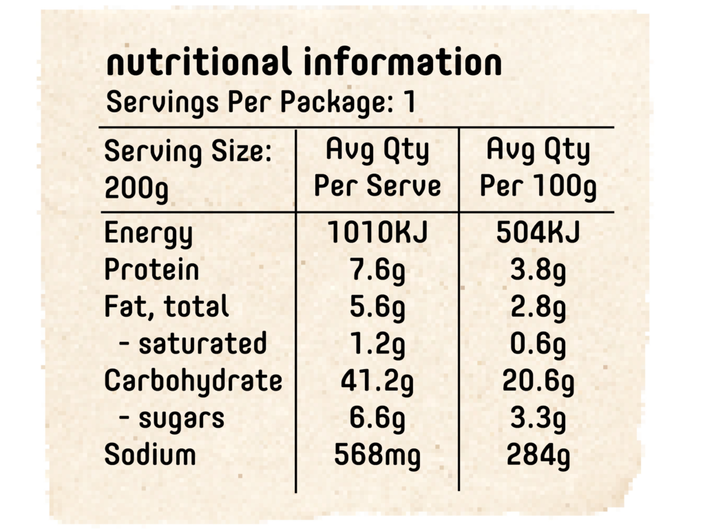 Nutritional Information