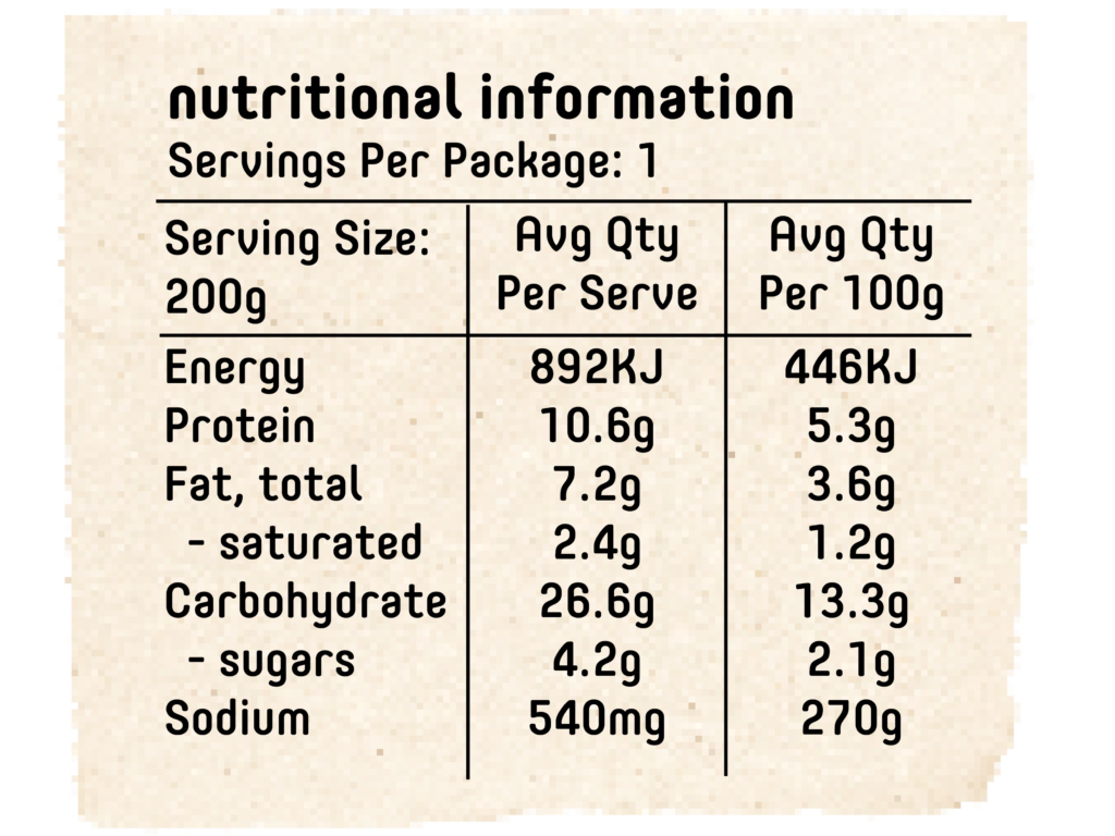 Nutritional Information